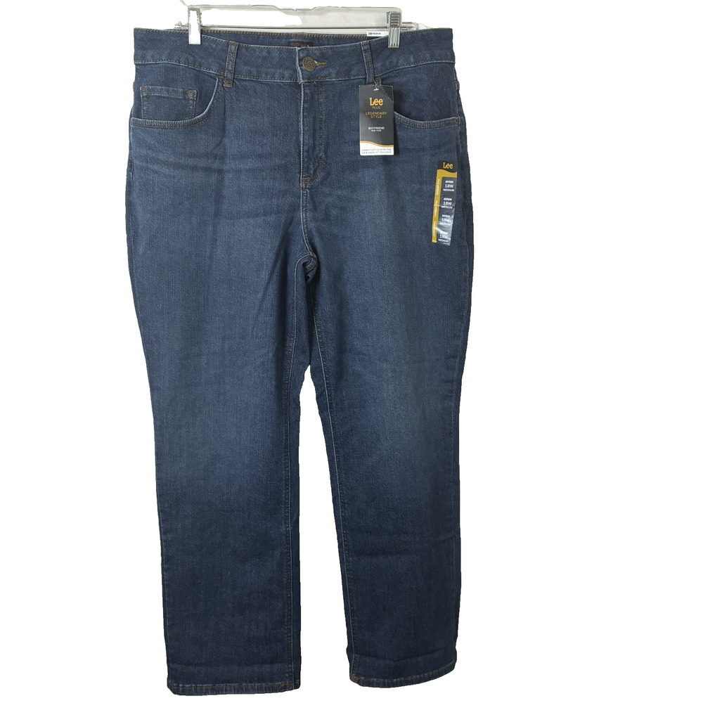 Lee NWT Women's Premium Stretch Denim Boyfriend Mid-Rise Jeans Size 18W Medium